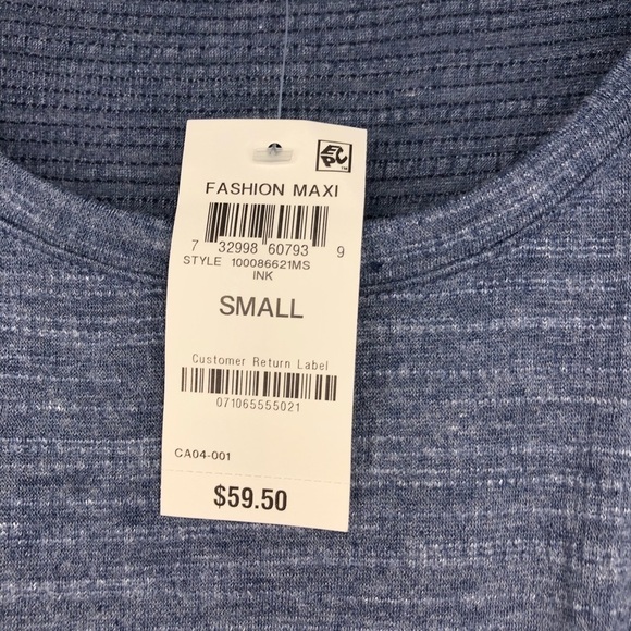 NWT Style & Co Heather Blue Midi Dress Sz Sm - Picture 4 of 7